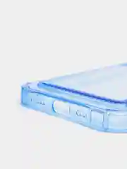 Синий силиконовый чехол с отсеком, карманом для карты IPhone 7-13 Pro Max, прозрачный