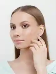 Серебряный набор женских колец