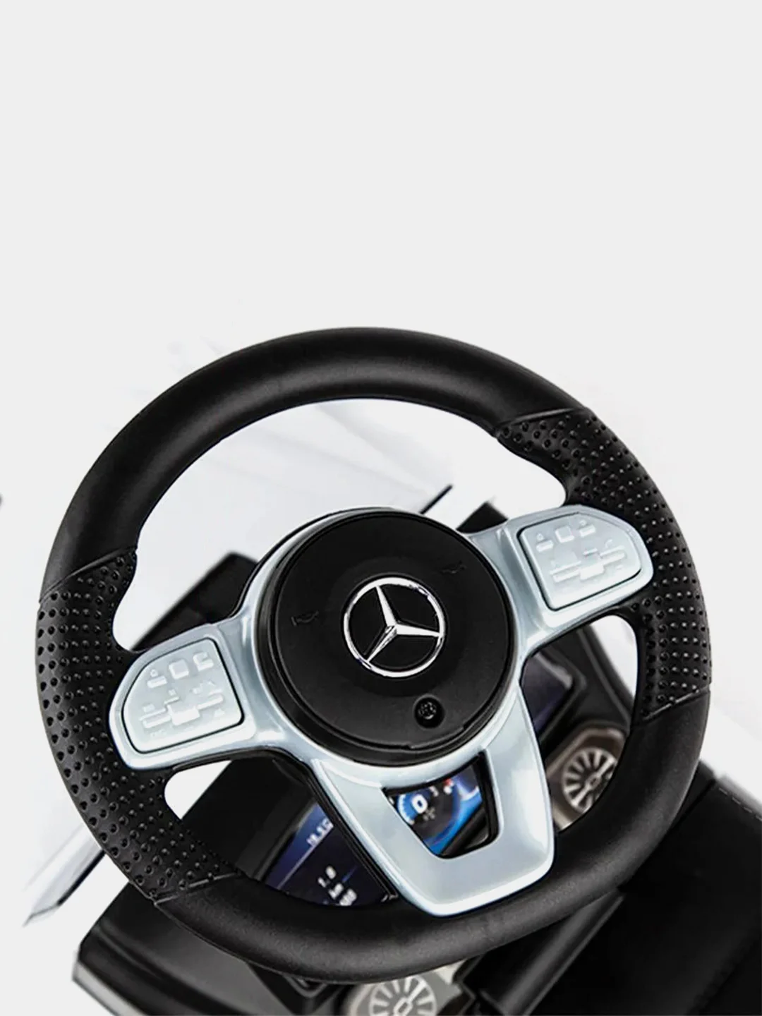 Каталка детская Mercedes Benz, кожаное сиденье