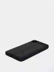 Черный чехол для Samsung A03 Core с тиснением под кожу