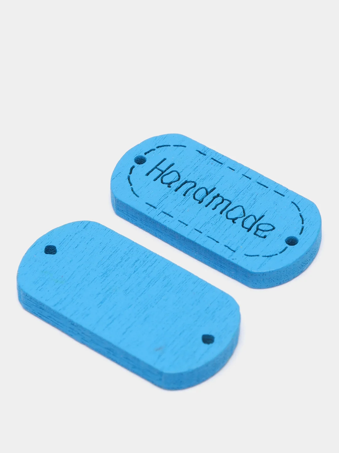 Синий бирки "Hand made", 10штук