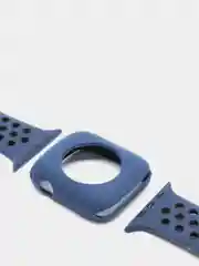 Темно-синий силиконовые ремешки для apple watch 2 в 1. Силиконовые ремешки для умных часов