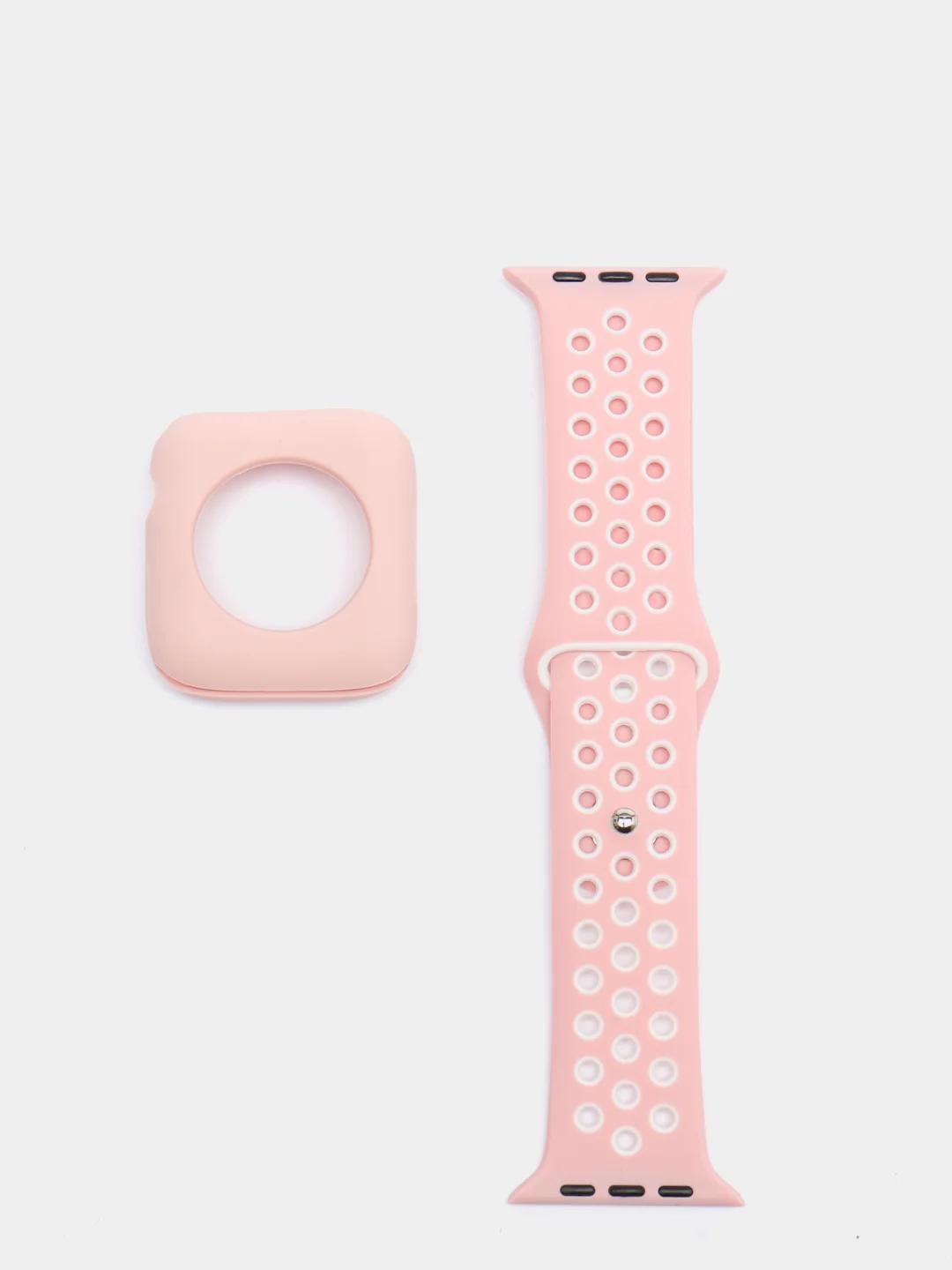 Розовый силиконовые ремешки для apple watch 2 в 1. Силиконовые ремешки для умных часов