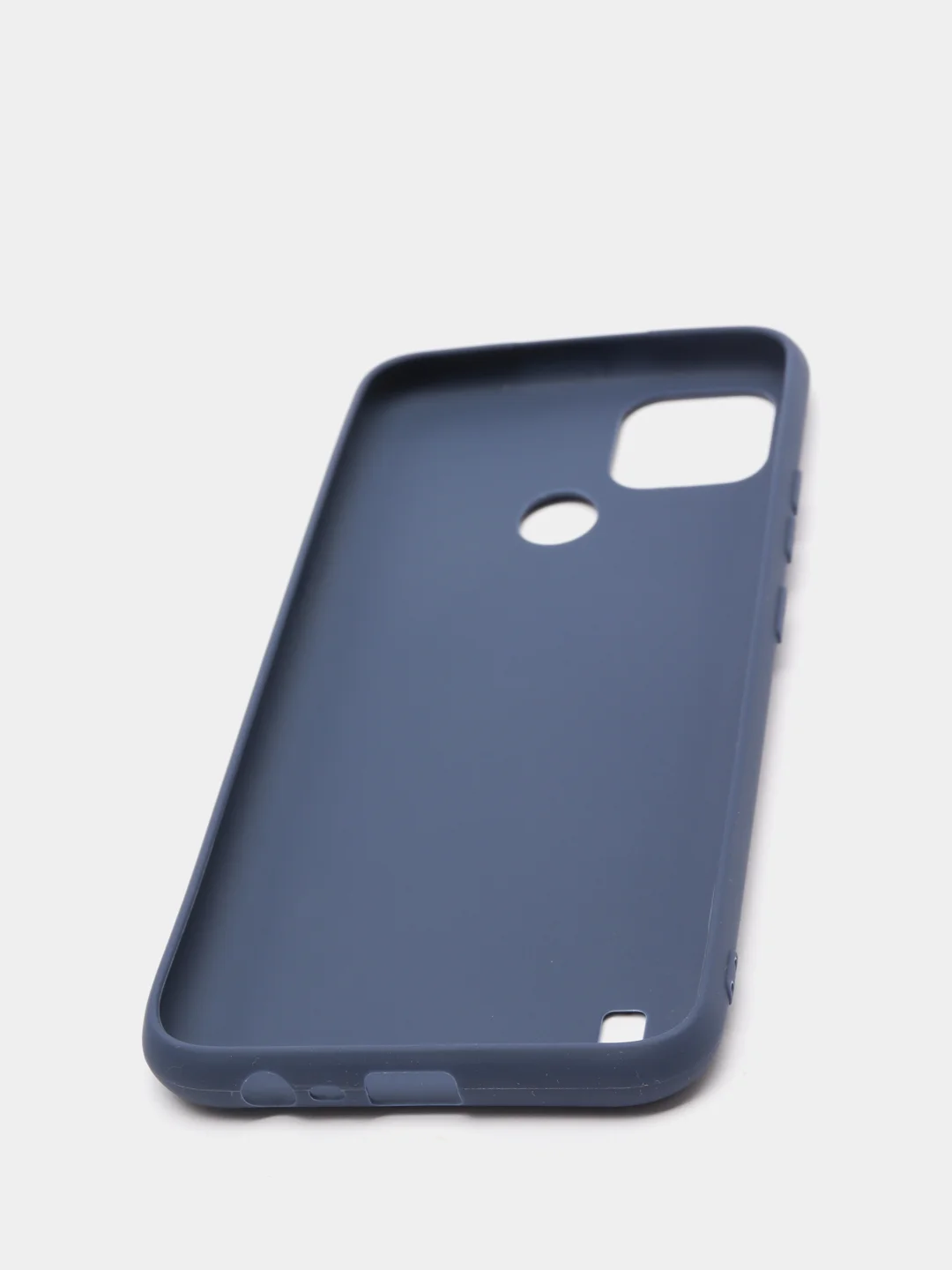 Темно-синий чехол Realme C21Y, Realme C25Y Реалми С21У / С25У силиконовый цветной матовый, прозрачный