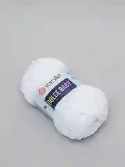 Белый пряжа плюшевая YarnArt "Dolce Baby", 100% микрополиэстер, 50 г, 85 м