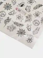 Желтый наклейки для дизайна ногтей, слайдеры
