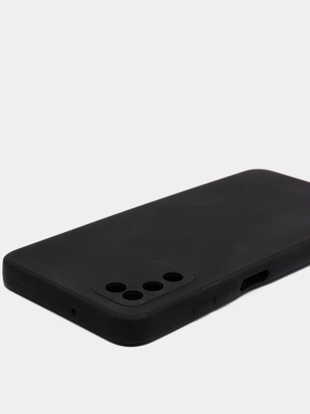 Угольный чехол Samsung Galaxy A03s, Самсунг Галакси А03с силиконовый, черный, матовый