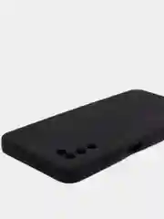 Угольный чехол Samsung Galaxy A03s, Самсунг Галакси А03с силиконовый, черный, матовый