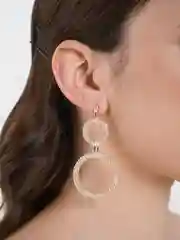 Серьги висячие со стразами, в золоте