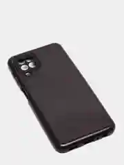 Черный чехол Samsung Galaxy A22 4G, M22, Самсунг Галакси А22 4G, М22 блестящий с защитой камеры