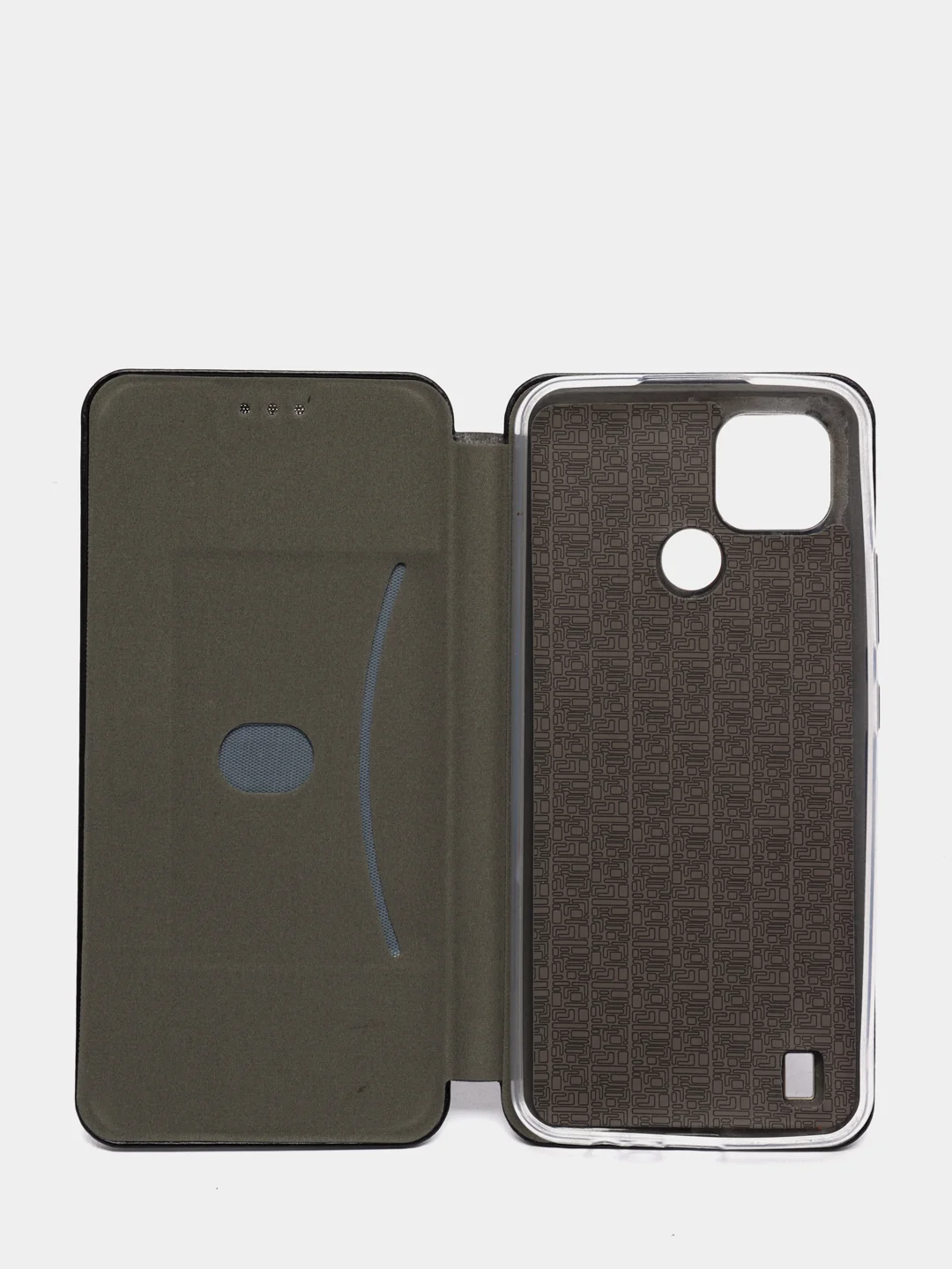 Черный чехол-книжка для Realme C21 / C21Y, C3 / 5 / 6i, C30 / C30S / С31 / С33 / C35