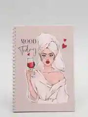 Коралловый меланж ежедневник на пружине, блокнот в точку, А5, 48 л