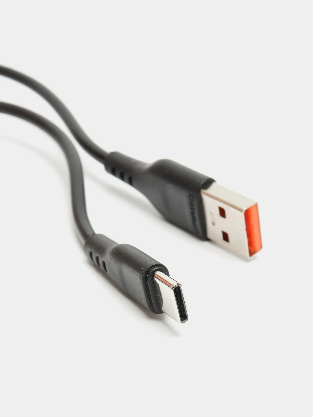 Черный кабель, Шнур, Провод, USB - Type-C, 2.4A, 1м, Denmen D01T, тайпси, тайп с, тайп си