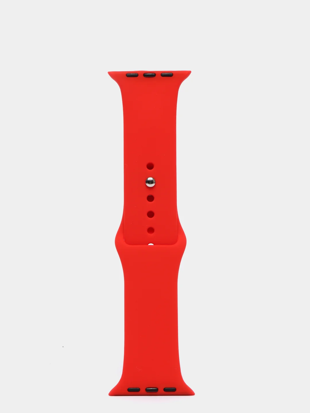Красный силиконовый ремешок для Apple Watch 4, 5, 6, 7, 8, SE на 38/42/40/44/41/45