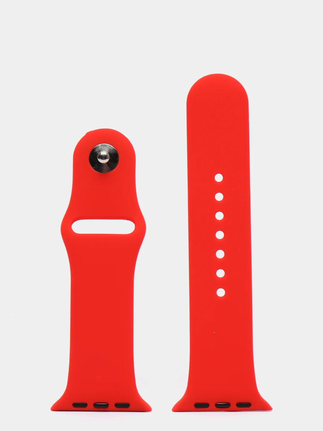 Красный силиконовый ремешок для Apple Watch 4, 5, 6, 7, 8, SE на 38/42/40/44/41/45