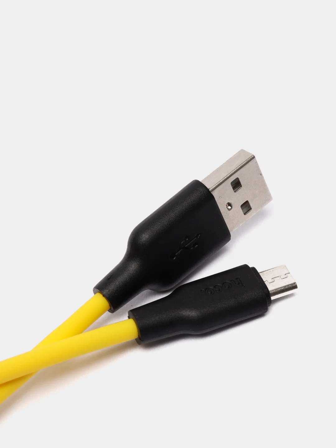 USB Кабель microUSB, 2A, 1м, Hoco X21 Plus желтый