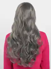 Серебряный парик длинные волосы