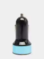Синий автомобильное зарядное устройство 2USB с дисплеем
