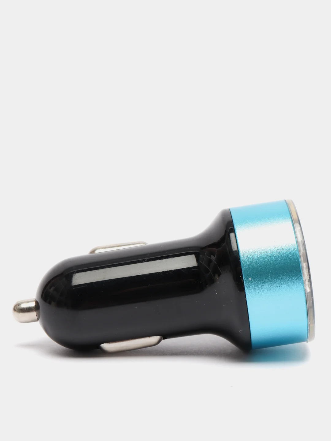 Синий автомобильное зарядное устройство 2USB с дисплеем