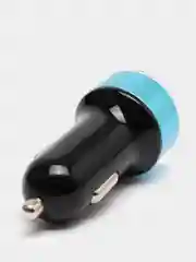 Синий автомобильное зарядное устройство 2USB с дисплеем