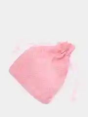 Розовый льняной подарочный мешочек