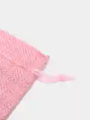 Розовый льняной подарочный мешочек
