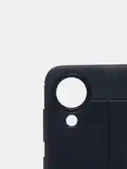 Темно-синий чехол для Samsung A03 Core с тиснением под кожу