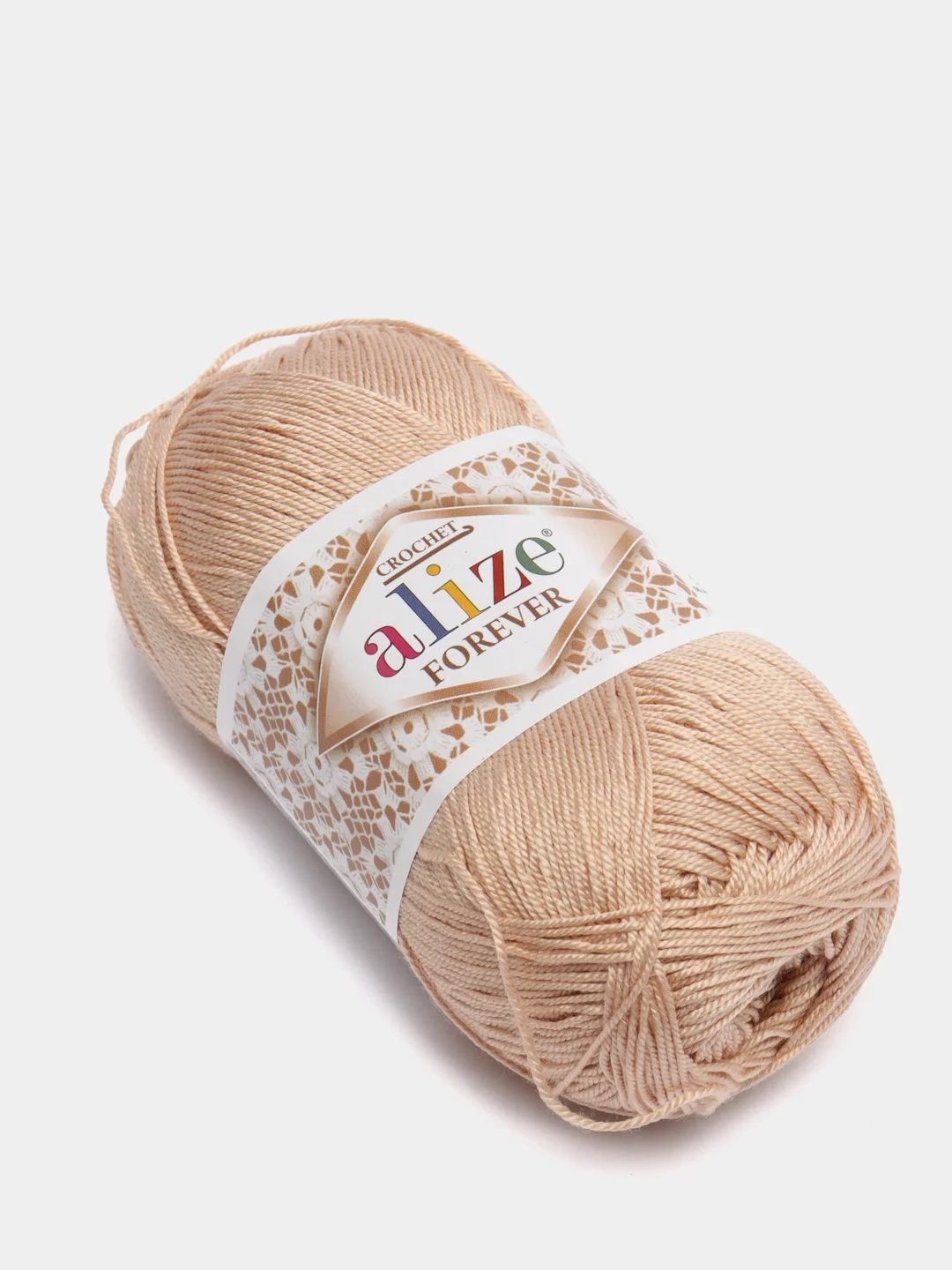 Бежевый пряжа Alize "Forever", микрофибра, 50 г, 300 м