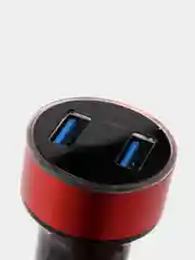Красный автомобильное зарядное устройство, 2 USB, 3.1 А в прикуриватель