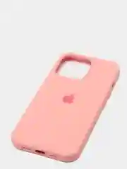 Розовый чехол для iPhone 13 Pro (6.1") Silicone, закрытый низ, с логотипом