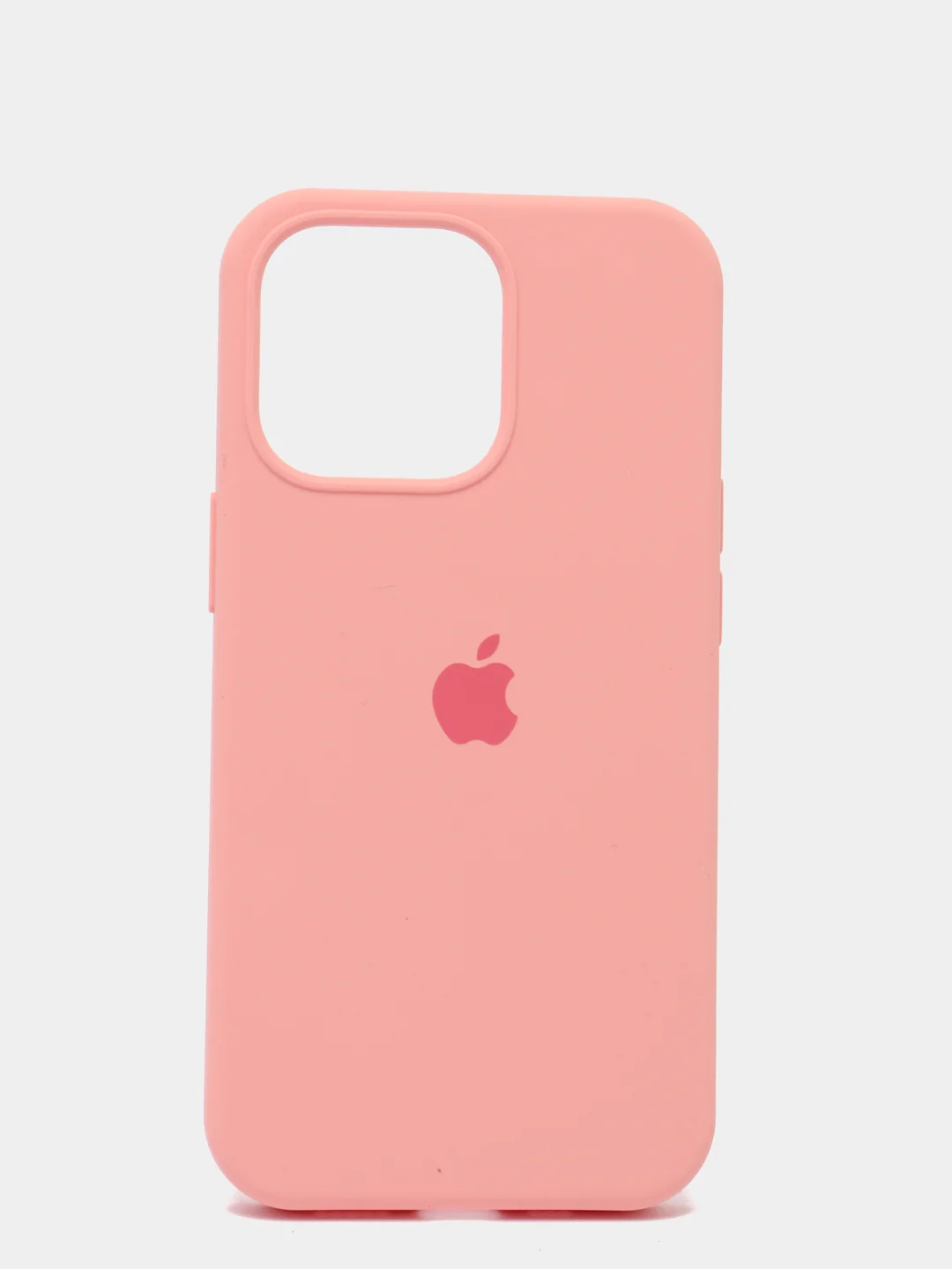 Розовый чехол для iPhone 13 Pro (6.1") Silicone, закрытый низ, с логотипом