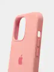 Розовый чехол для iPhone 13 Pro (6.1") Silicone, закрытый низ, с логотипом