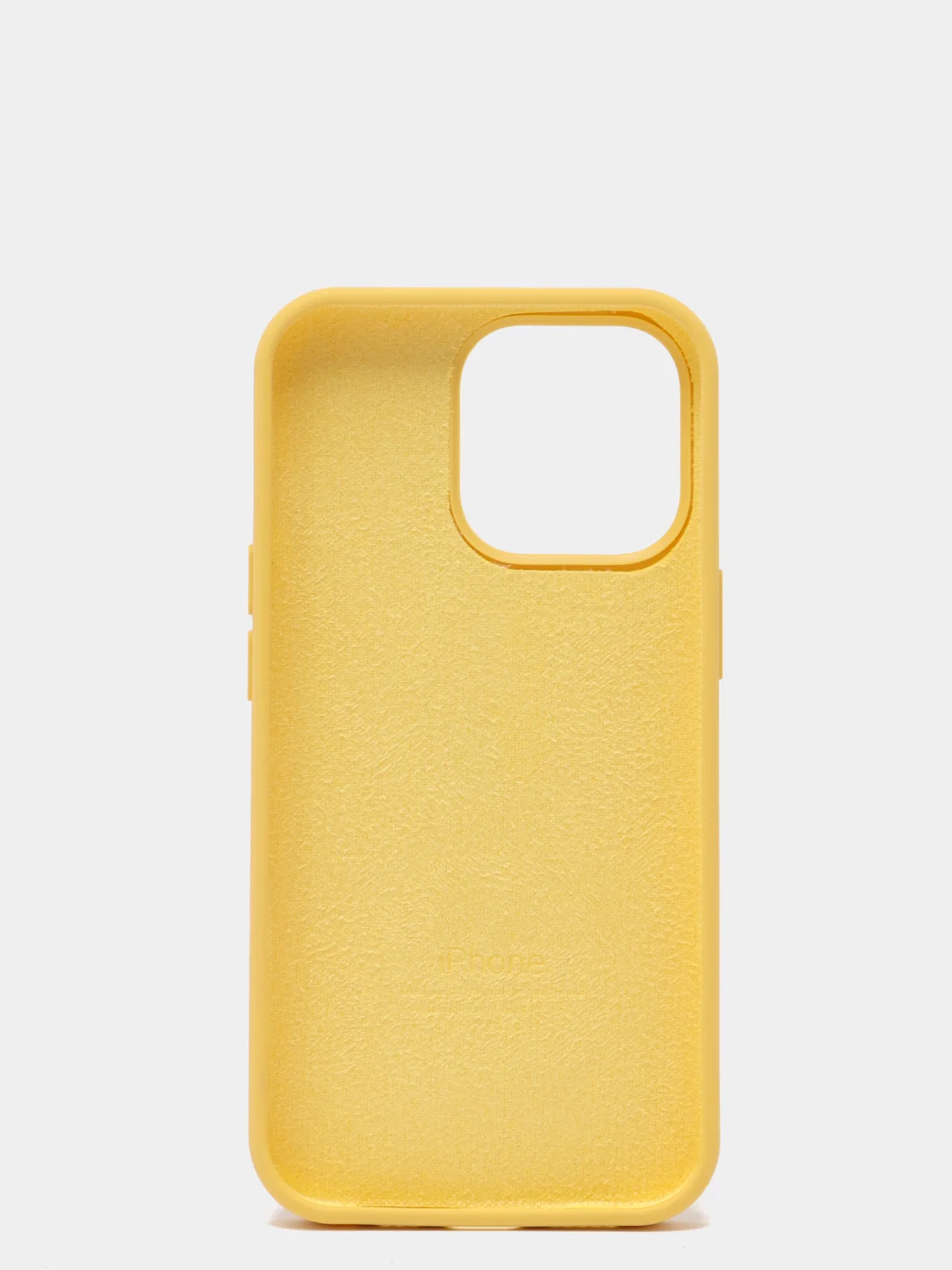 Желтый чехол для iPhone 13 Pro (6.1") Silicone, закрытый низ, с логотипом