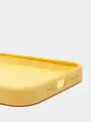 Желтый чехол для iPhone 13 Pro (6.1") Silicone, закрытый низ, с логотипом