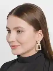 Золотой серьги геометрия