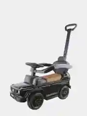 Каталка детская Mercedes кожаное сиденье, с родительской ручкой, звук