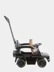 Каталка детская Mercedes кожаное сиденье, с родительской ручкой, звук