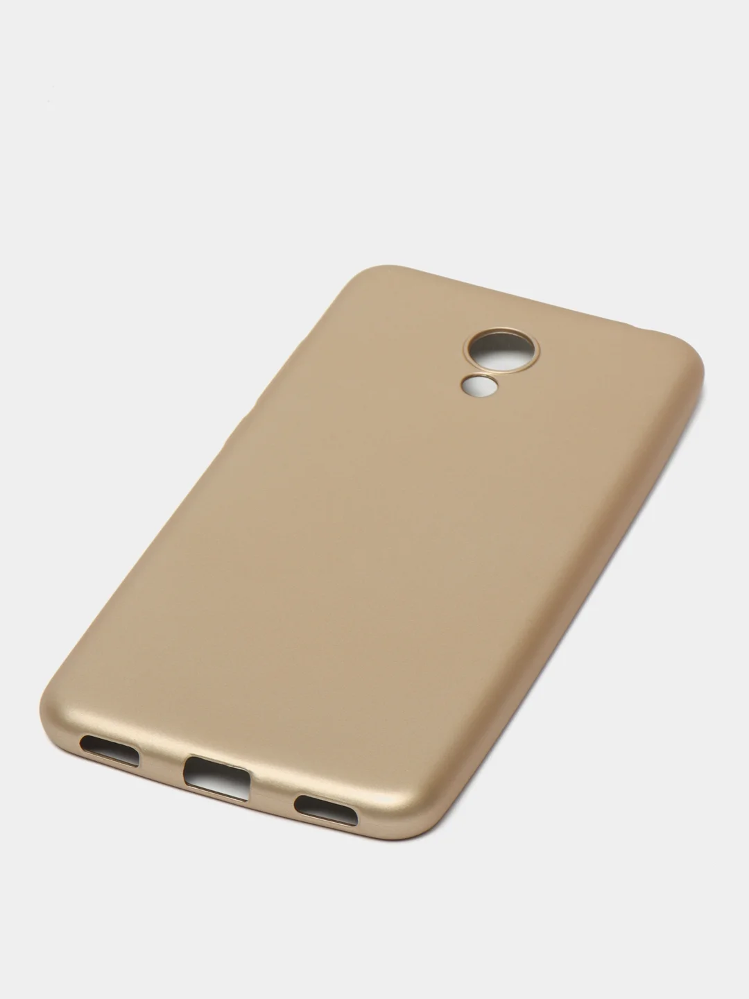 Золотой чехол-накладка Meizu 6, силикон матовый