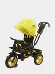 Велосипед детский трехколесный с родительской ручкой, 12"/10" надувные колеса