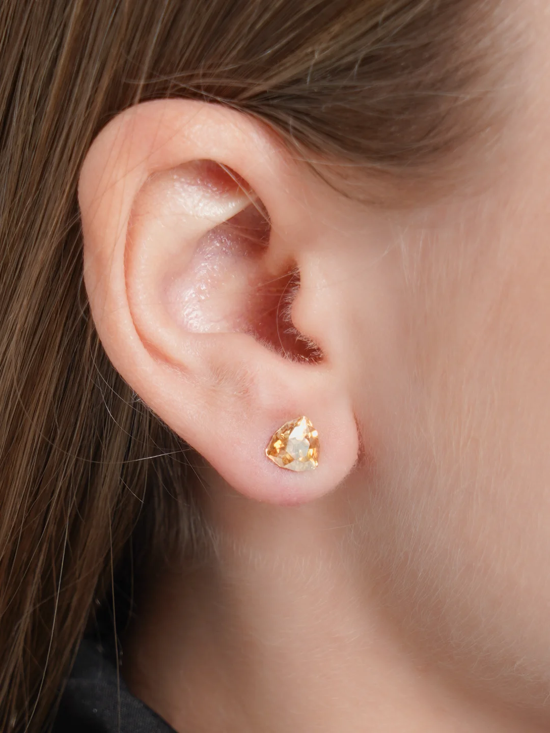 Бронзовый серьги-гвоздики Swarovski (треугольник), Xuping