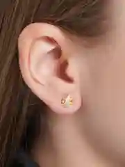 Бронзовый серьги-гвоздики Swarovski (треугольник), Xuping