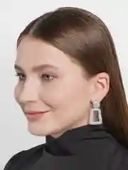 Серебряный серьги геометрия