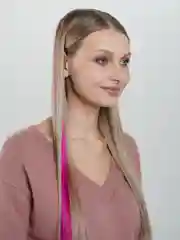 Багровый цветные пряди на заколке/ карнавал/ наращивание/ парик