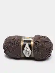 Коричневый пряжа Alize Lanagold, 240 м