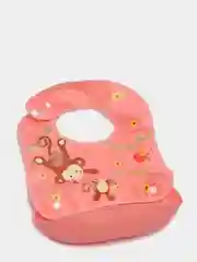 Коралловый меланж нагрудник непромокаемый, со съёмным карманом