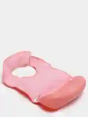 Коралловый меланж нагрудник непромокаемый, со съёмным карманом