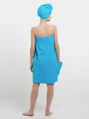 Голубой набор для сауны женский, махровый, разные цвета, XL-3XL(50-58)