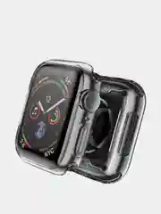 Чехол для часов Apple Watch 1,2,3,4,5,6,7,SE на 38/40/41/42/44/45/49 прозрачный, силикон