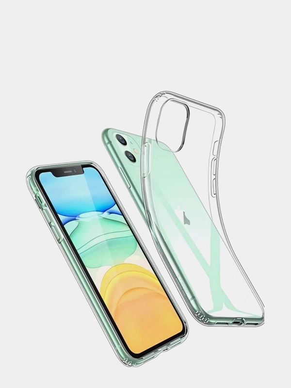 Чехол силиконовый, прозрачный, для iPhone
