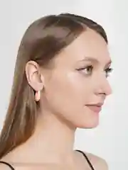 Коралловый меланж серьги яркие